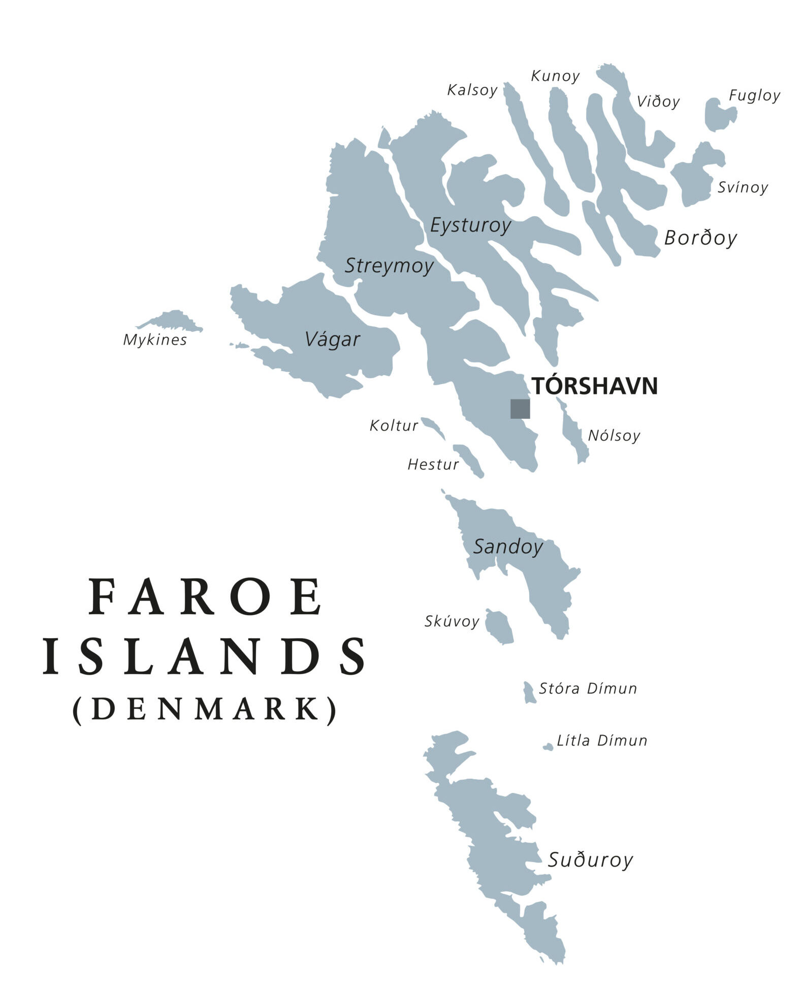 Faroe Island map