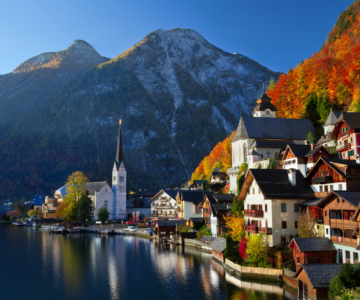 Hallstatt, Austria in autumn