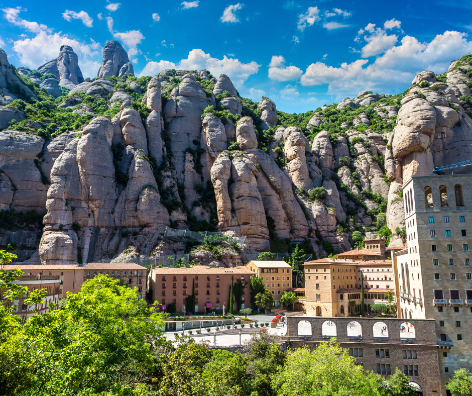 Santa Maria de Montserrat Abbey in Monistrol, Catalonia, Spain