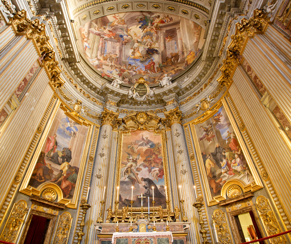 The apse of Sant'Ignazio di Loyola in Rome Frescoes by Andrea Pozzo