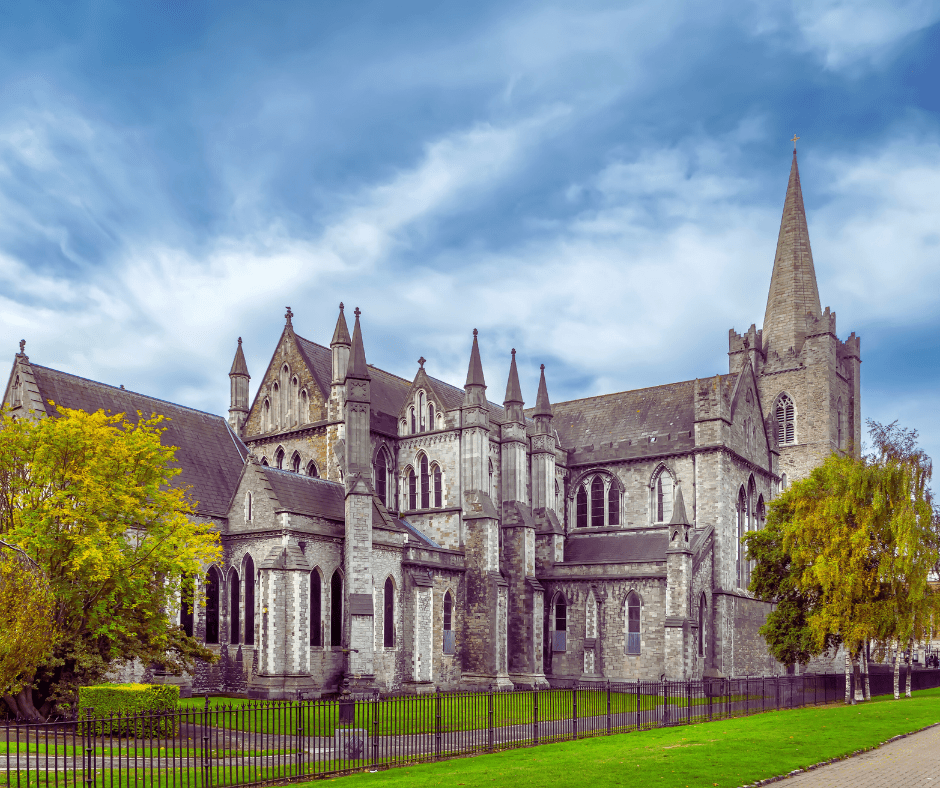 exterior of St. Patrick's cathedral-top things to see in Dublin, Ireland