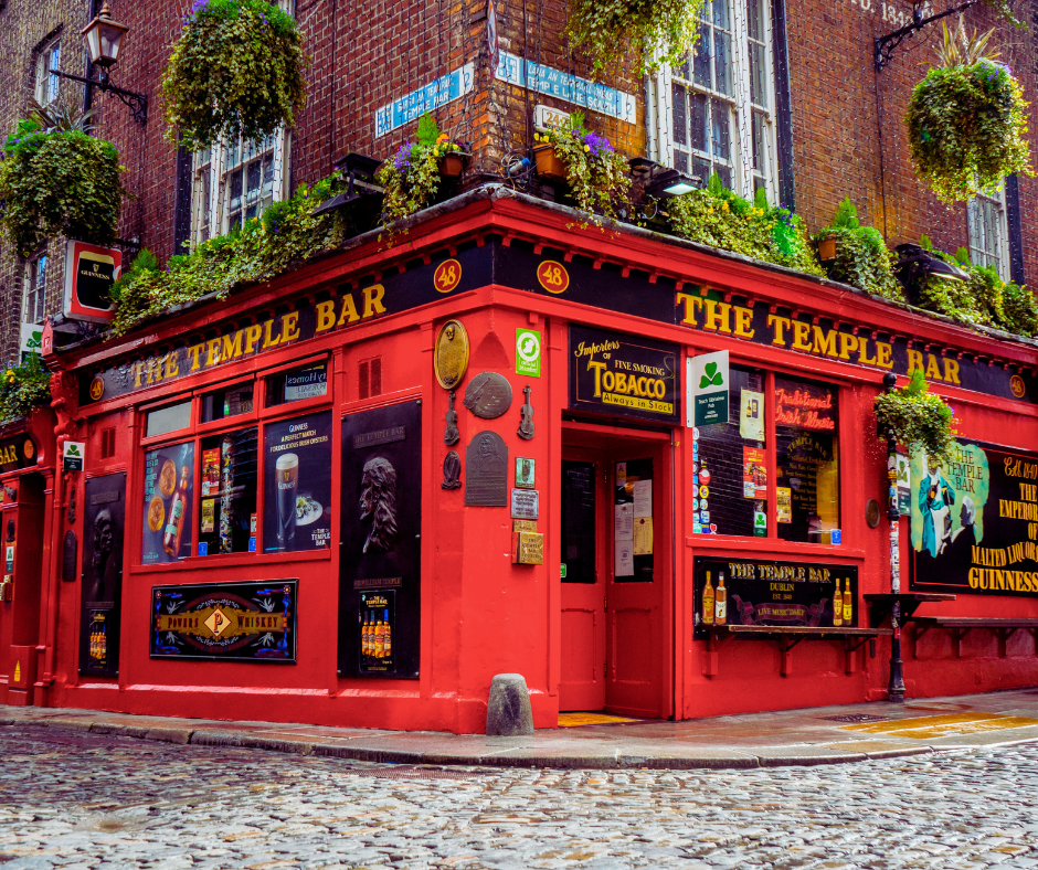 lively Temple Bar district--top things to see in Dublin, Ireland